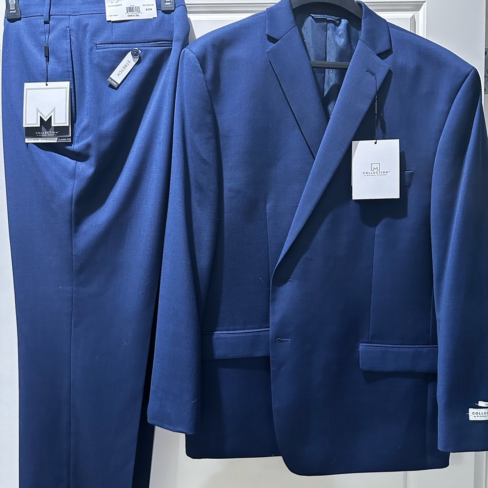 Michael Strahan Suit Separates Coat 52R and Pants 40x30